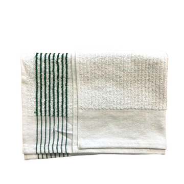 Classic Green Striped Towel - 22" x 44"